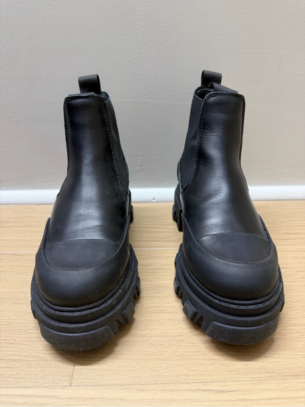 Ganni Black Chunky Lug Chelsea Boots